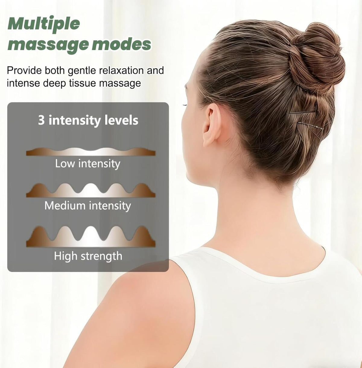 Masajeador cervical 4D con calor · Relax en casa