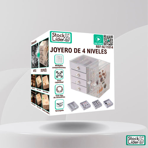 Joyero de 4 niveles · Cada joya en su lugar